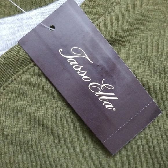 Tasso Elba T-Shirt Size XL Color Dark Olive - Picture 4 of 4